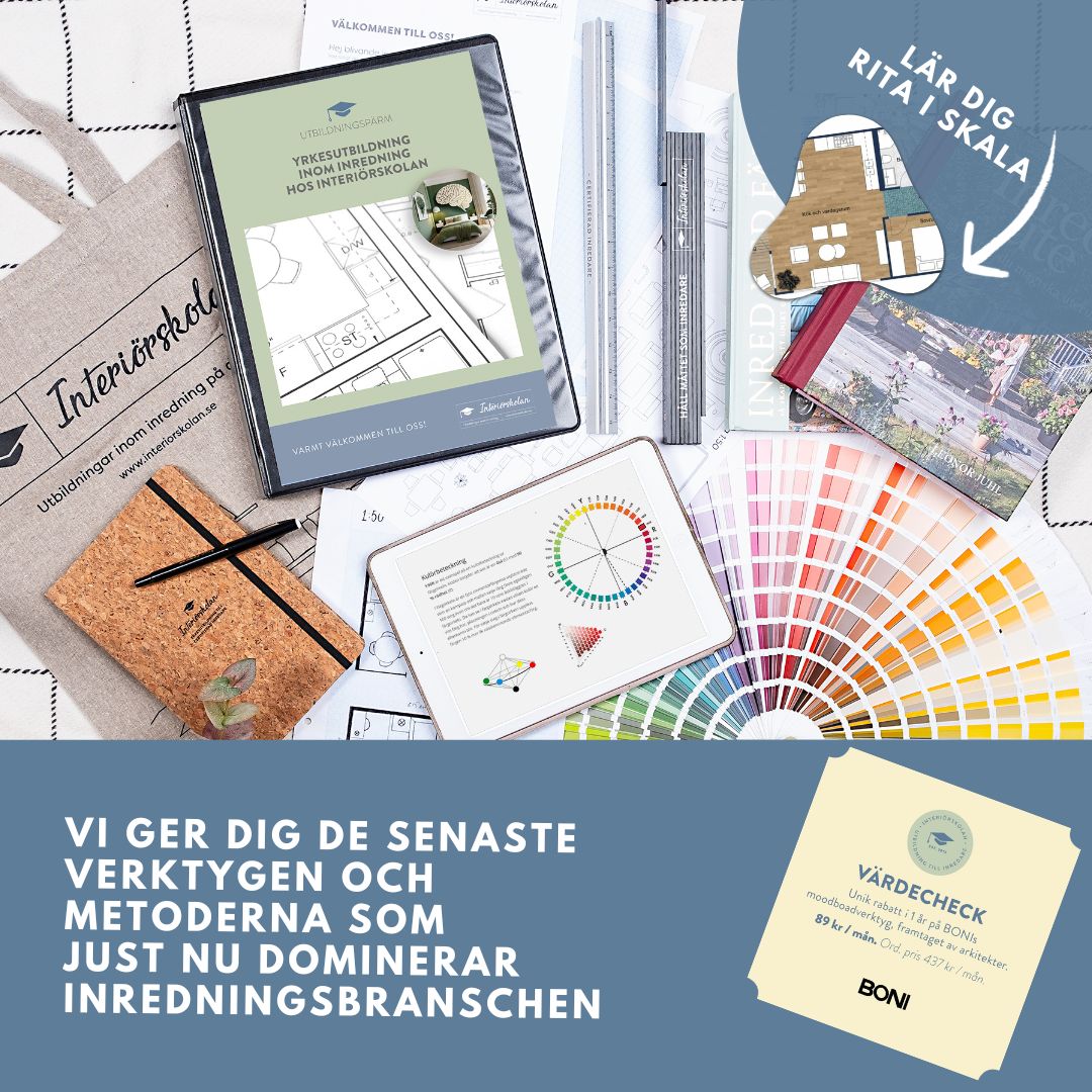 Certifierad inredare, homestylist samt inrednings- och produktstylist Interiörskolan