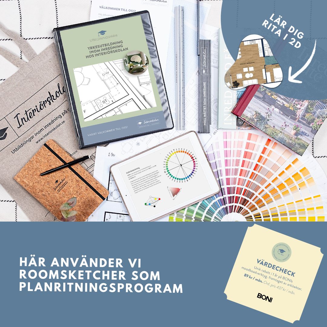 Certifierad inredare, homestylist samt inrednings- och produktstylist inkl. RoomSketcher