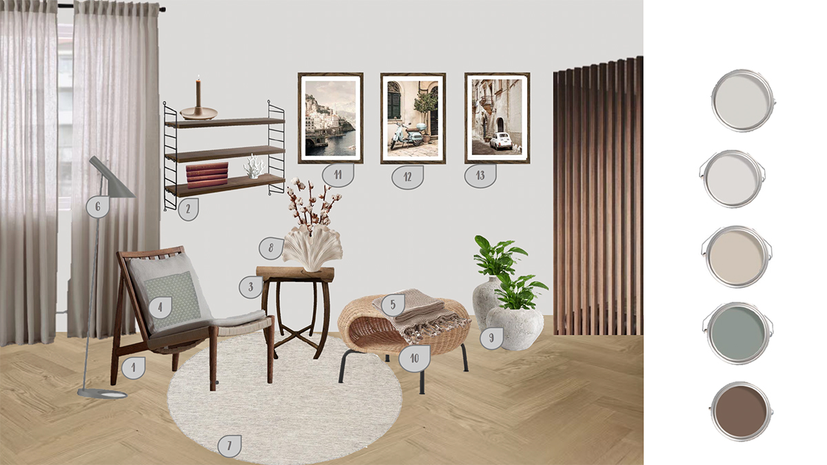 Moodboard certifierad inredare
